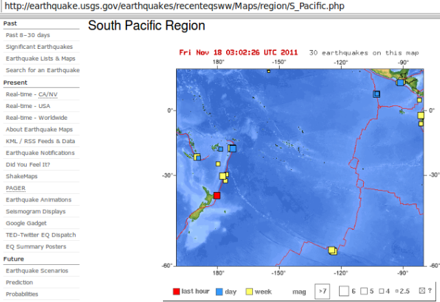 NZ mag 6.1 quake, south Pacific plate view - USGS 191111